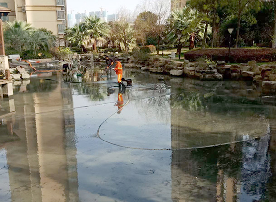 吴中景观池淤泥清理